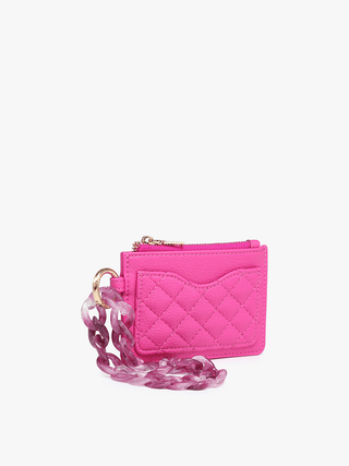 Rhodes Quilted Wallet w/ Chain Bangle | WL2368 : Copper Brown - The Edit LLC
