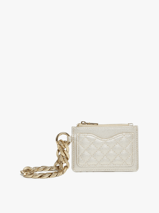 Rhodes Quilted Wallet w/ Chain Bangle | WL2368 : Copper Brown - The Edit LLC
