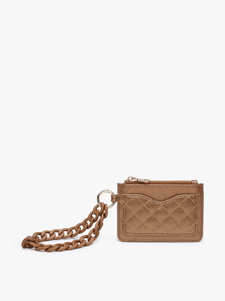 Rhodes Quilted Wallet w/ Chain Bangle | WL2368 : Gunmetal - The Edit LLC