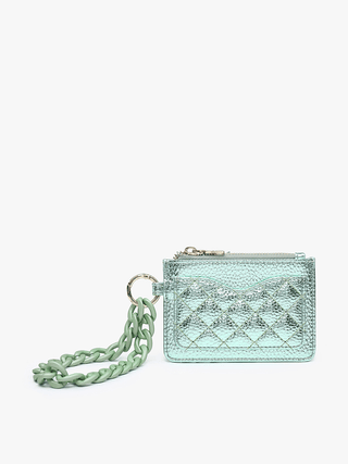 Rhodes Quilted Wallet w/ Chain Bangle | WL2368 : Jadelite - The Edit LLC