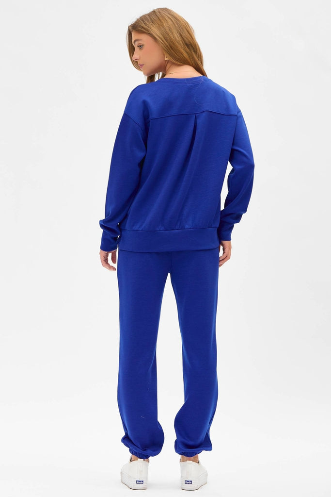 Royal Crew Neck Pullover + Jogger Set TRVSET - MALIBU - The Edit LLC