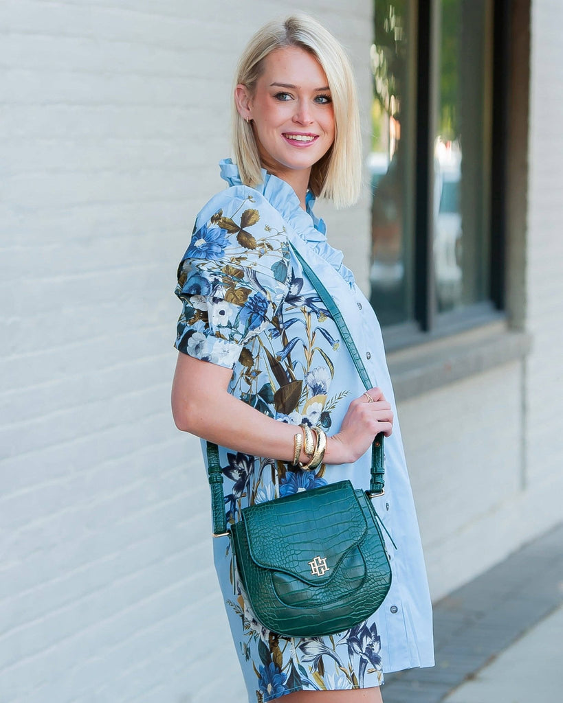 Sasha Handbag Hunter Green EC: Default - The Edit LLC