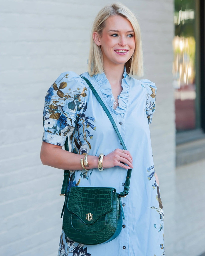 Sasha Handbag Hunter Green EC: Default - The Edit LLC