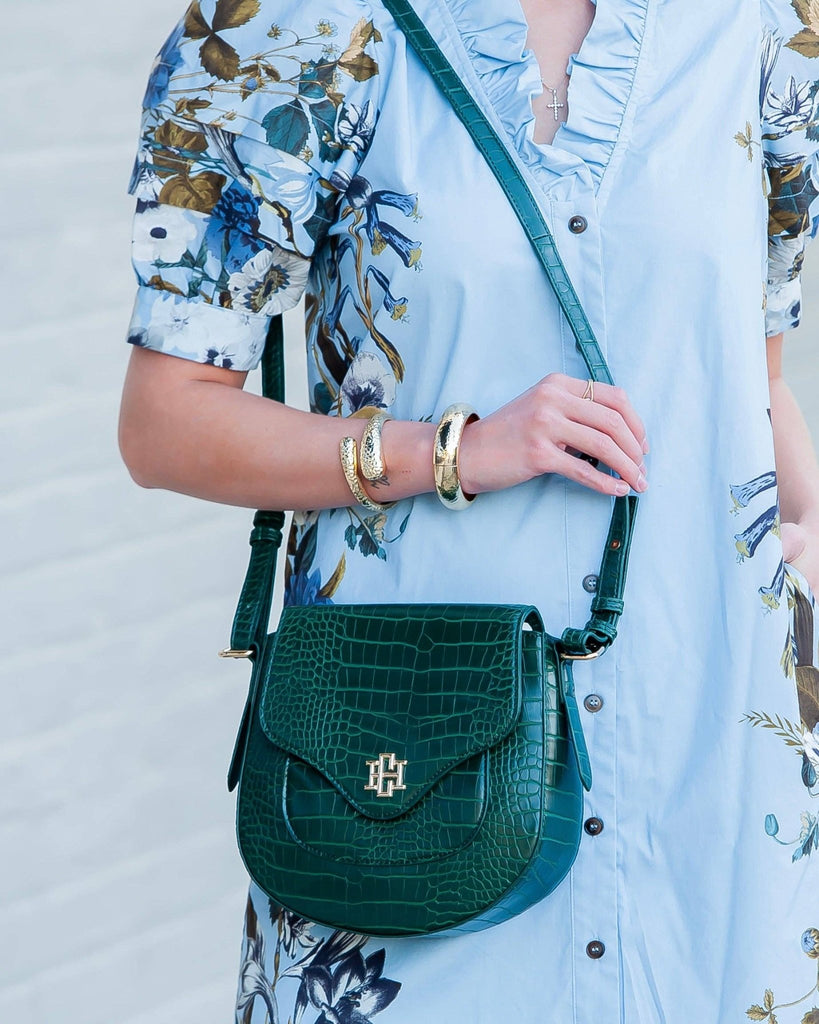 Sasha Handbag Hunter Green EC: Default - The Edit LLC
