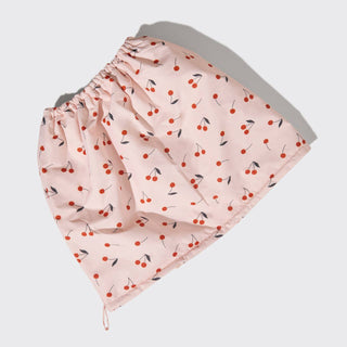 Satin - Lined Flexi Shower Cap - Cherry Print - The Edit LLC