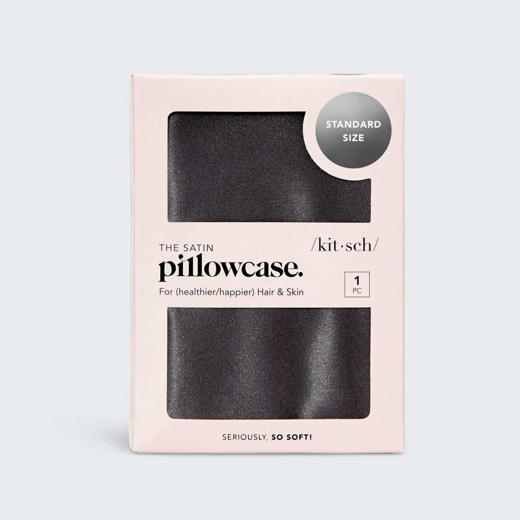 Satin Pillowcase - Charcoal - The Edit LLC