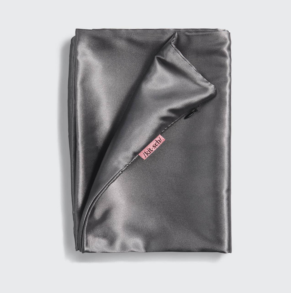Satin Pillowcase - Charcoal - The Edit LLC