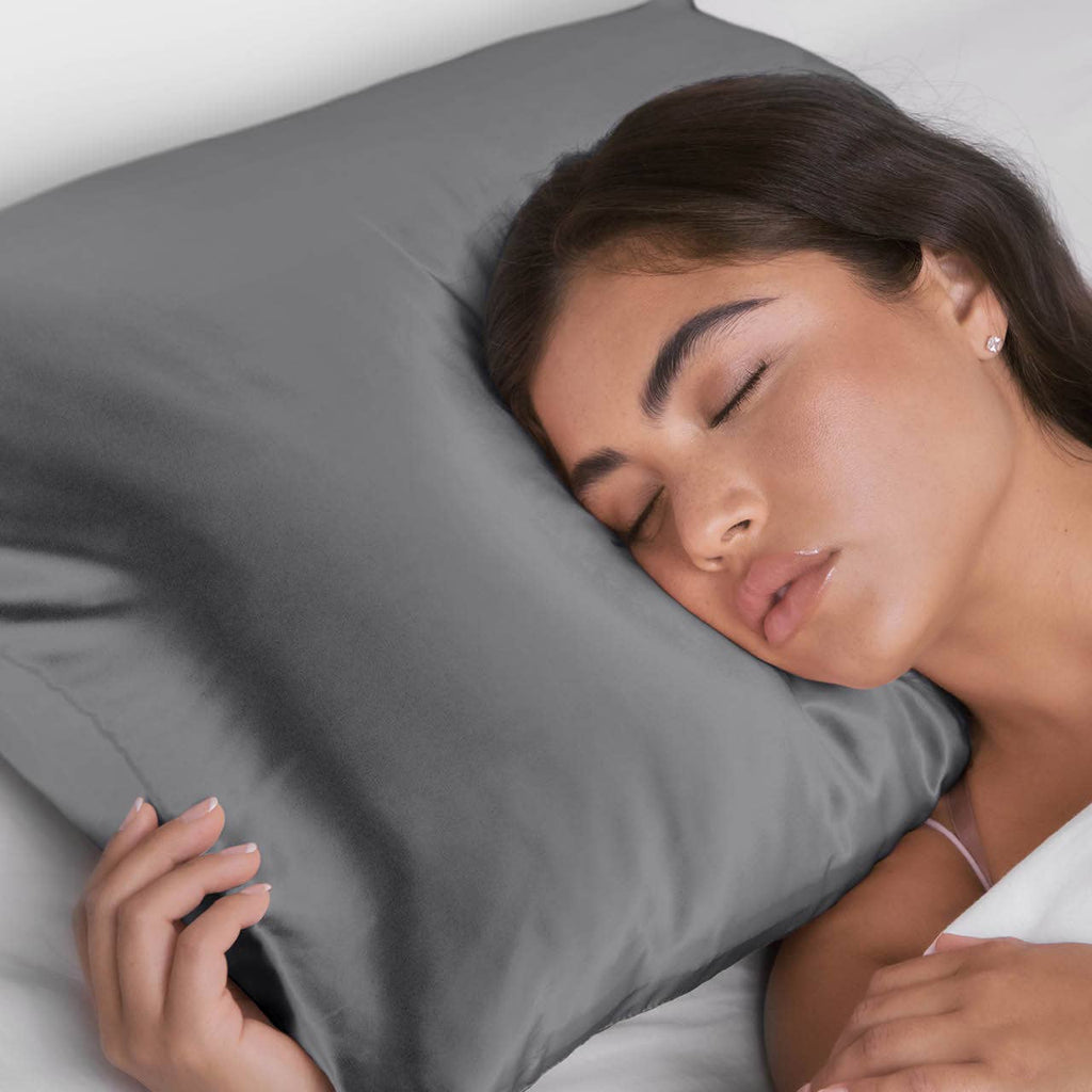 Satin Pillowcase - Charcoal - The Edit LLC
