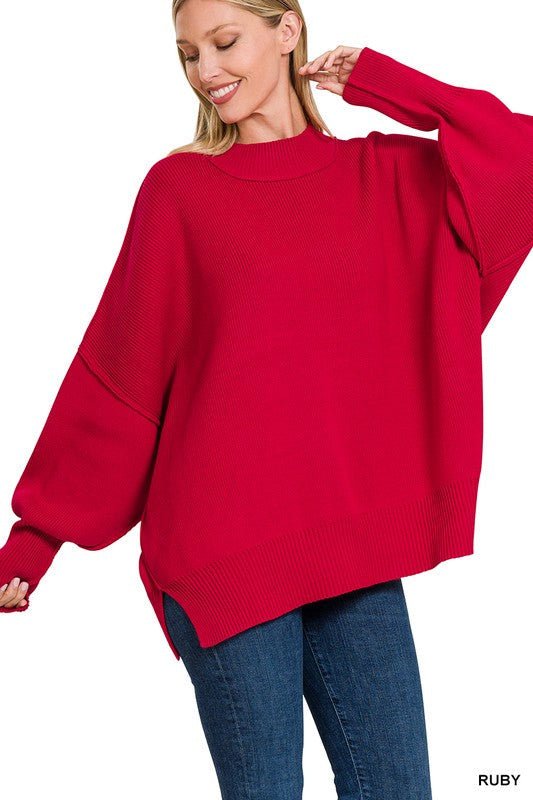 Seeing Red Oversized Sweater - The Edit LLC