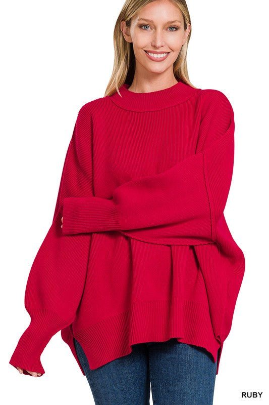 Seeing Red Oversized Sweater - The Edit LLC