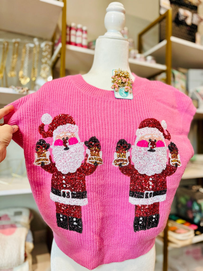 Sequin Santa Sweater - The Edit LLC