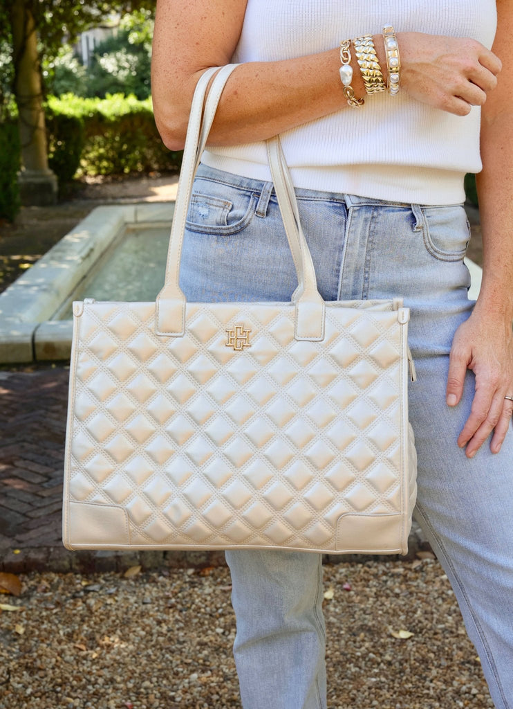 Shane Tote PEARL QUILTED DQ: Default - The Edit LLC