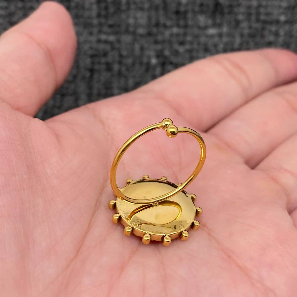 Shattered Shell 18K Gold Plated S.Steel Scallop Ring - FGS - The Edit LLC