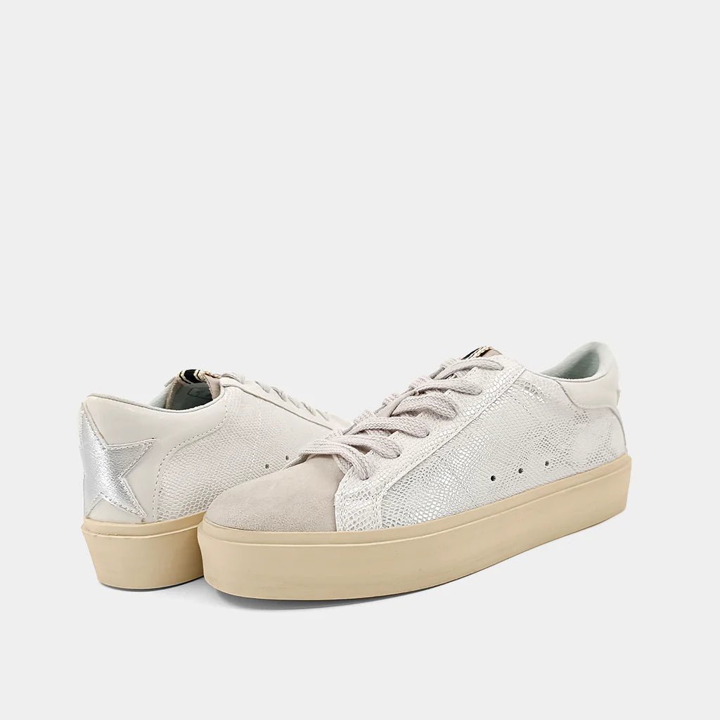 Shu Shop Sienna Silver Sneakers - The Edit LLC