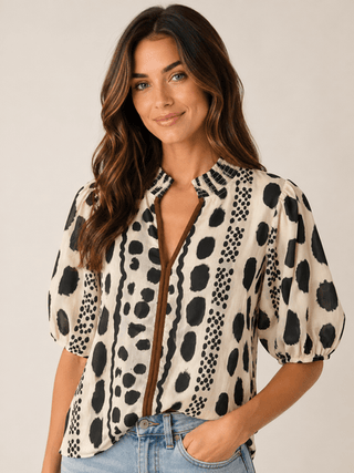 Silky Geometric Top - The Edit LLC