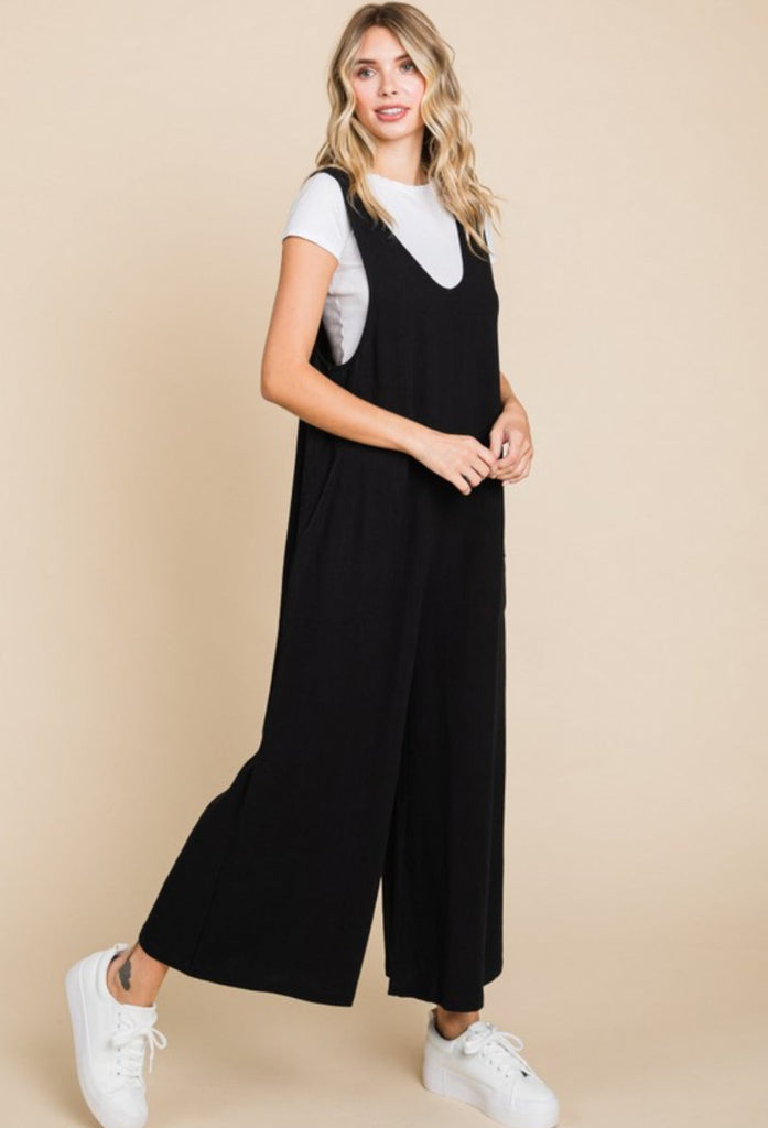 Sleeveless Linen Jumpsuit - The Edit LLC