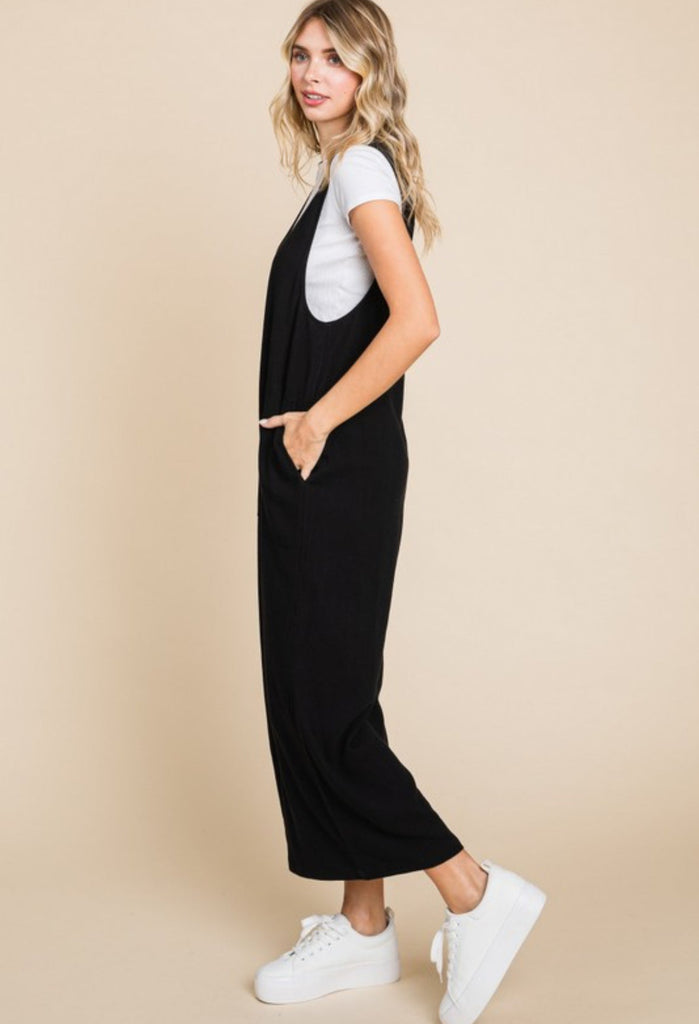 Sleeveless Linen Jumpsuit - The Edit LLC