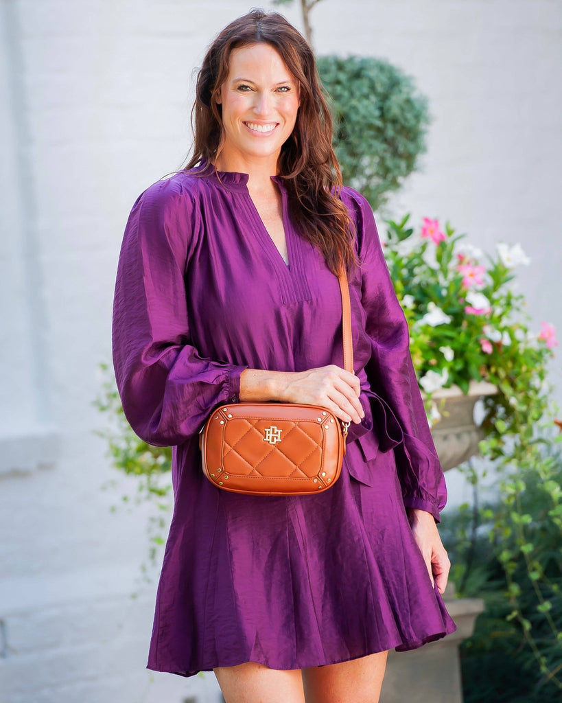 Sloane Studded Crossbody Saddle LD: Default - The Edit LLC