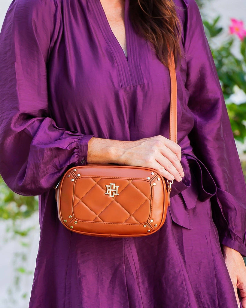 Sloane Studded Crossbody Saddle LD: Default - The Edit LLC