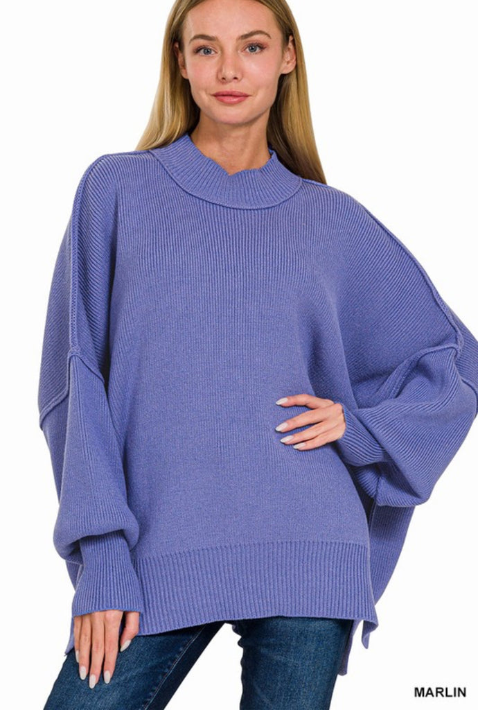 So Be It Oversized Sweater - Marlin - The Edit LLC