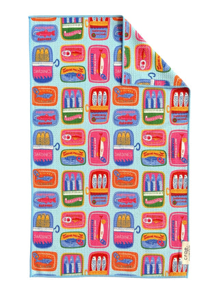 Something's Fishy: Double-Sided Hand Towel: Blue / Hand Towel (17 in x 27 in) - The Edit LLC