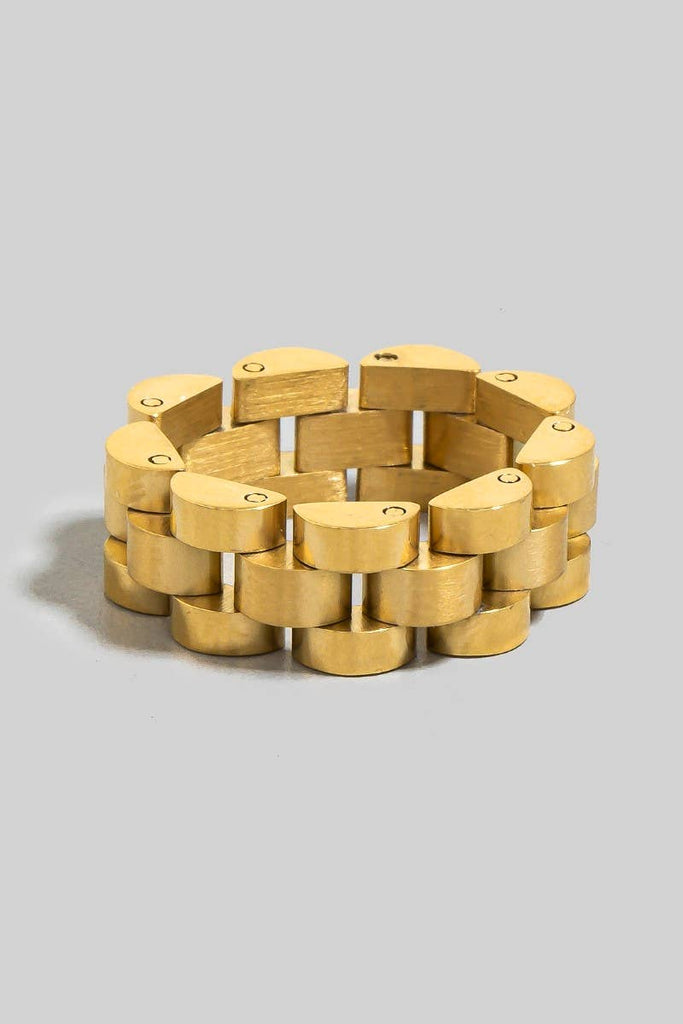 Stainless Steel Watch Chain Style Band Ring: G7 - The Edit LLC