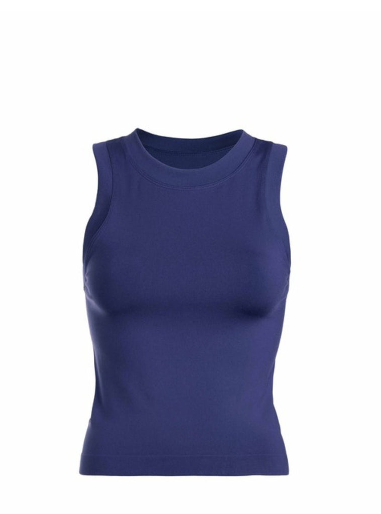 Steal Blue Dynamic Buttery Soft Basic Tank - The Edit LLC