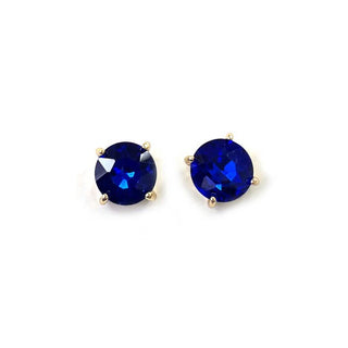 Sterling Silver S925 Post 12mm Round Glass Stud Earrings: Neon Yellow - The Edit LLC