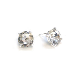Sterling Silver S925 Post 12mm Round Glass Stud Earrings: Neon Yellow - The Edit LLC
