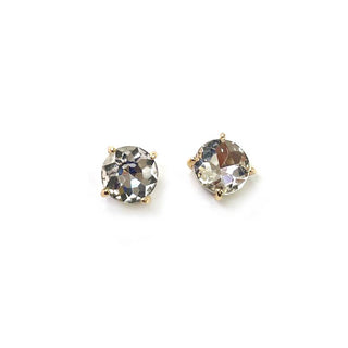 Sterling Silver S925 Post 12mm Round Glass Stud Earrings: Neon Yellow - The Edit LLC