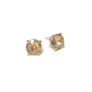 Sterling Silver S925 Post Round Glass Stud Earrings 10mm: Plum - The Edit LLC
