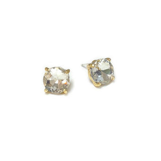 Sterling Silver S925 Post Round Glass Stud Earrings 10mm: Rainbow(Volcano) - The Edit LLC