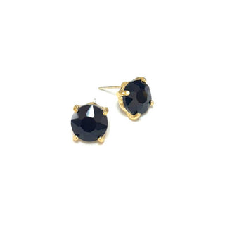 Sterling Silver S925 Post Round Glass Stud Earrings 10mm: Rainbow(Volcano) - The Edit LLC