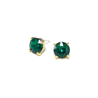 Sterling Silver S925 Post Round Glass Stud Earrings 10mm: Rainbow(Volcano) - The Edit LLC