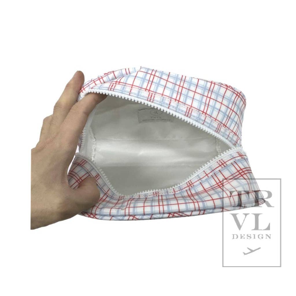 Stowaway - Toiletry Bag Classic Plaid Red: Classic Plaid Red - The Edit LLC