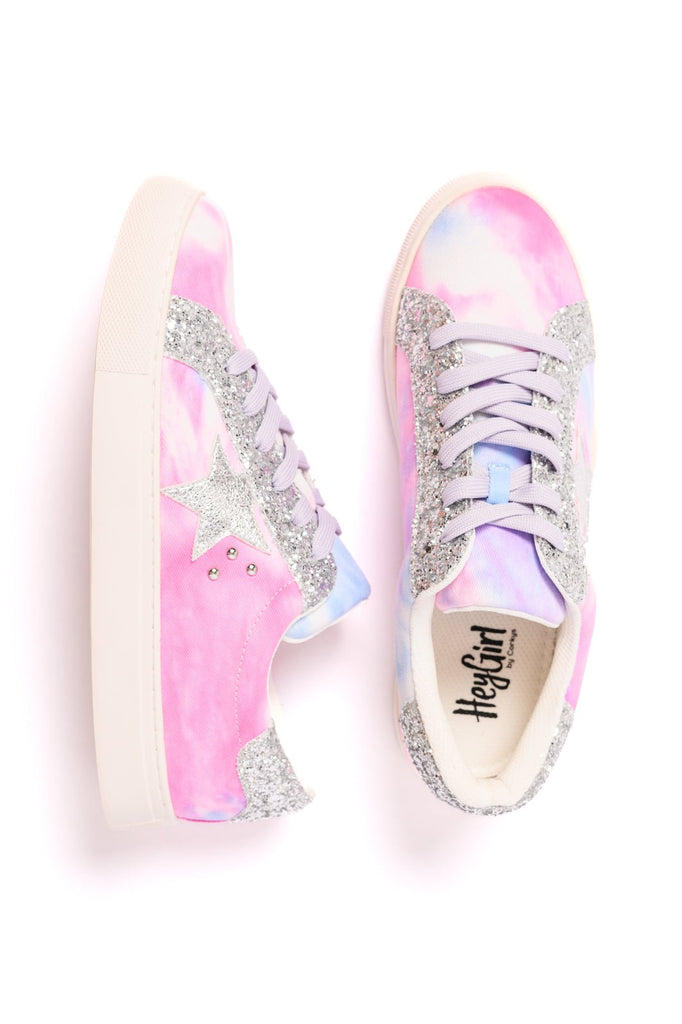 Supernova Sneakers in Pastel Tie Dye - The Edit LLC