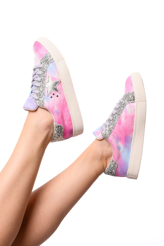 Supernova Sneakers in Pastel Tie Dye - The Edit LLC