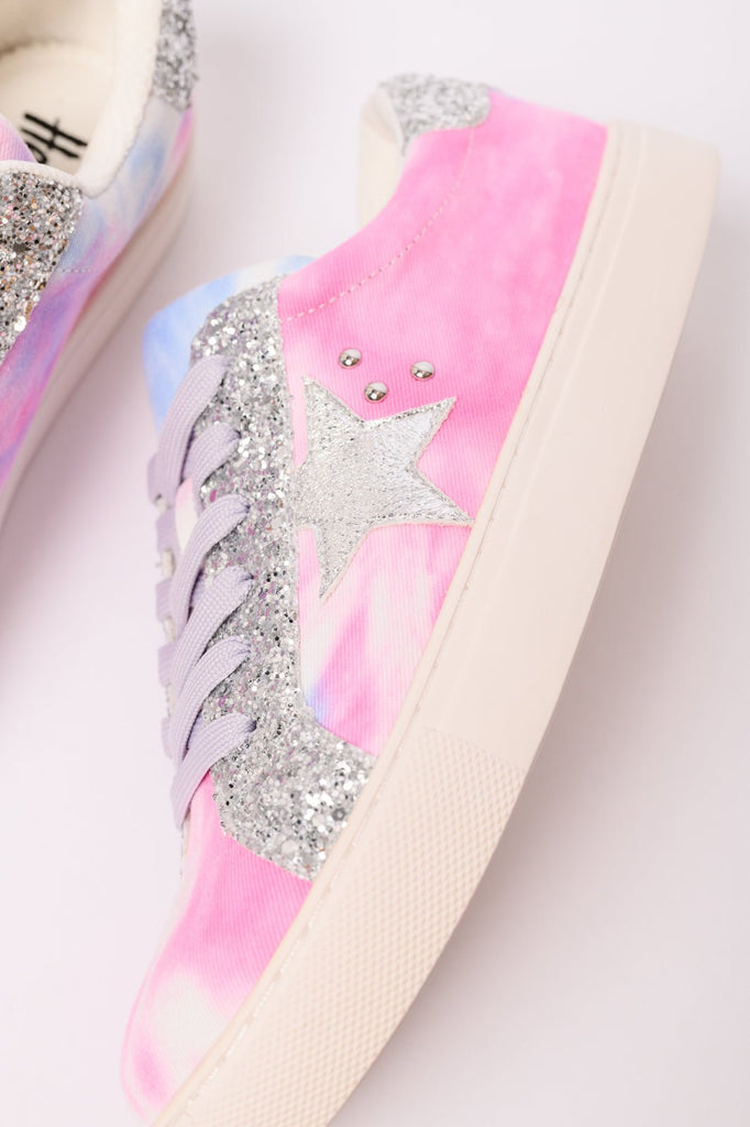 Supernova Sneakers in Pastel Tie Dye - The Edit LLC