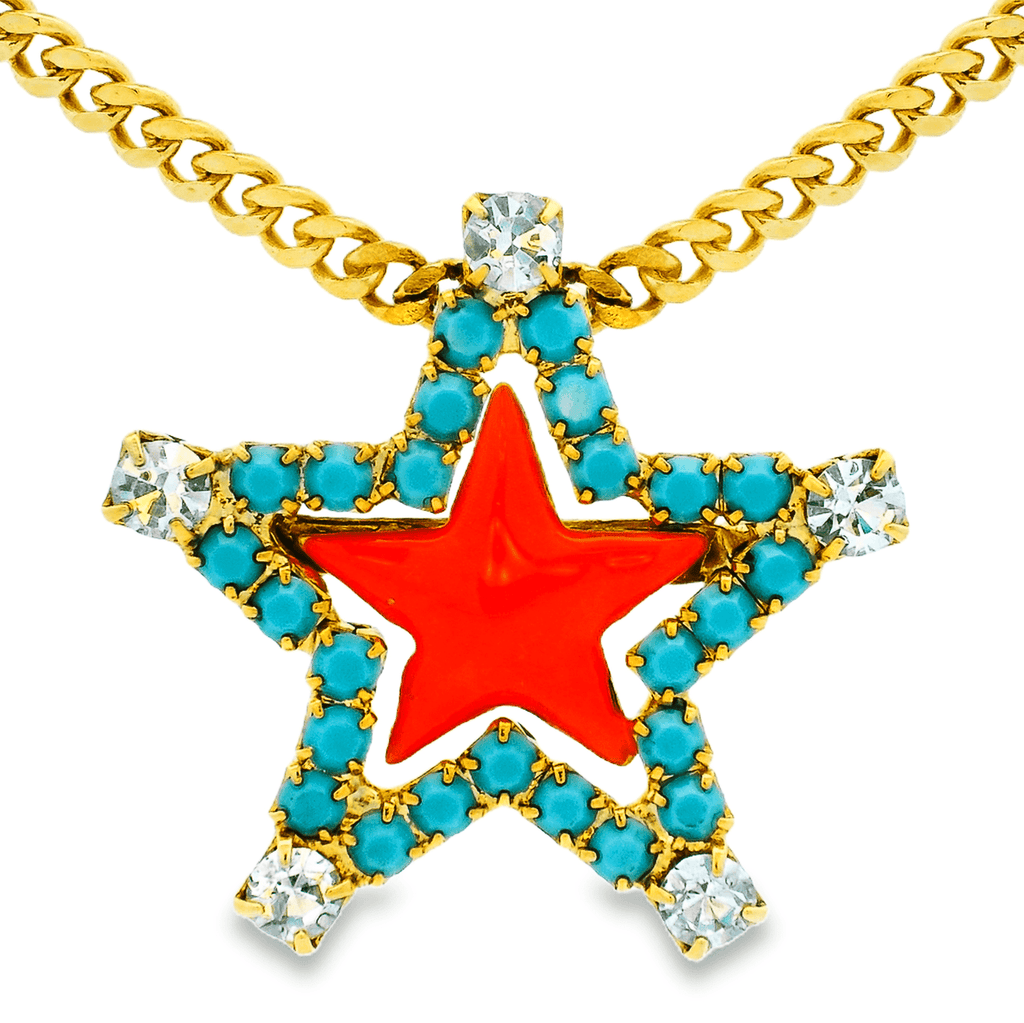 Sweet Star Necklace in Coral - The Edit LLC