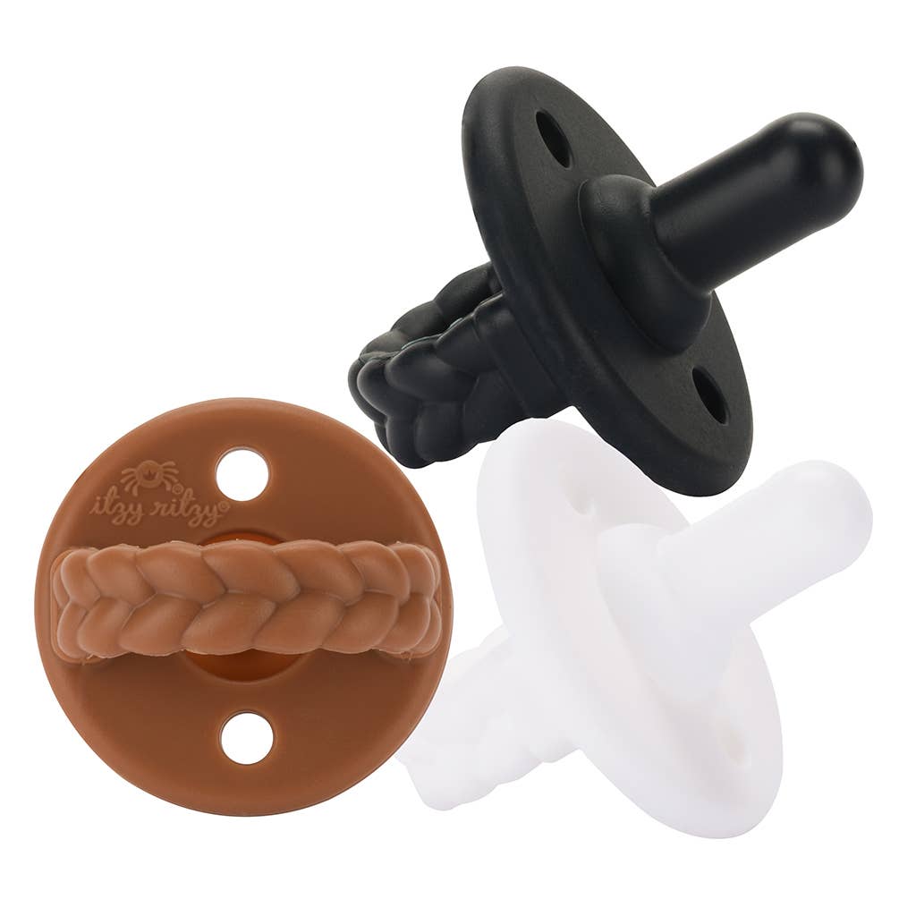 Sweetie Soother™ Silicone Pacifier Set of 3 Coffee & Cream: Coffee & Cream - The Edit LLC
