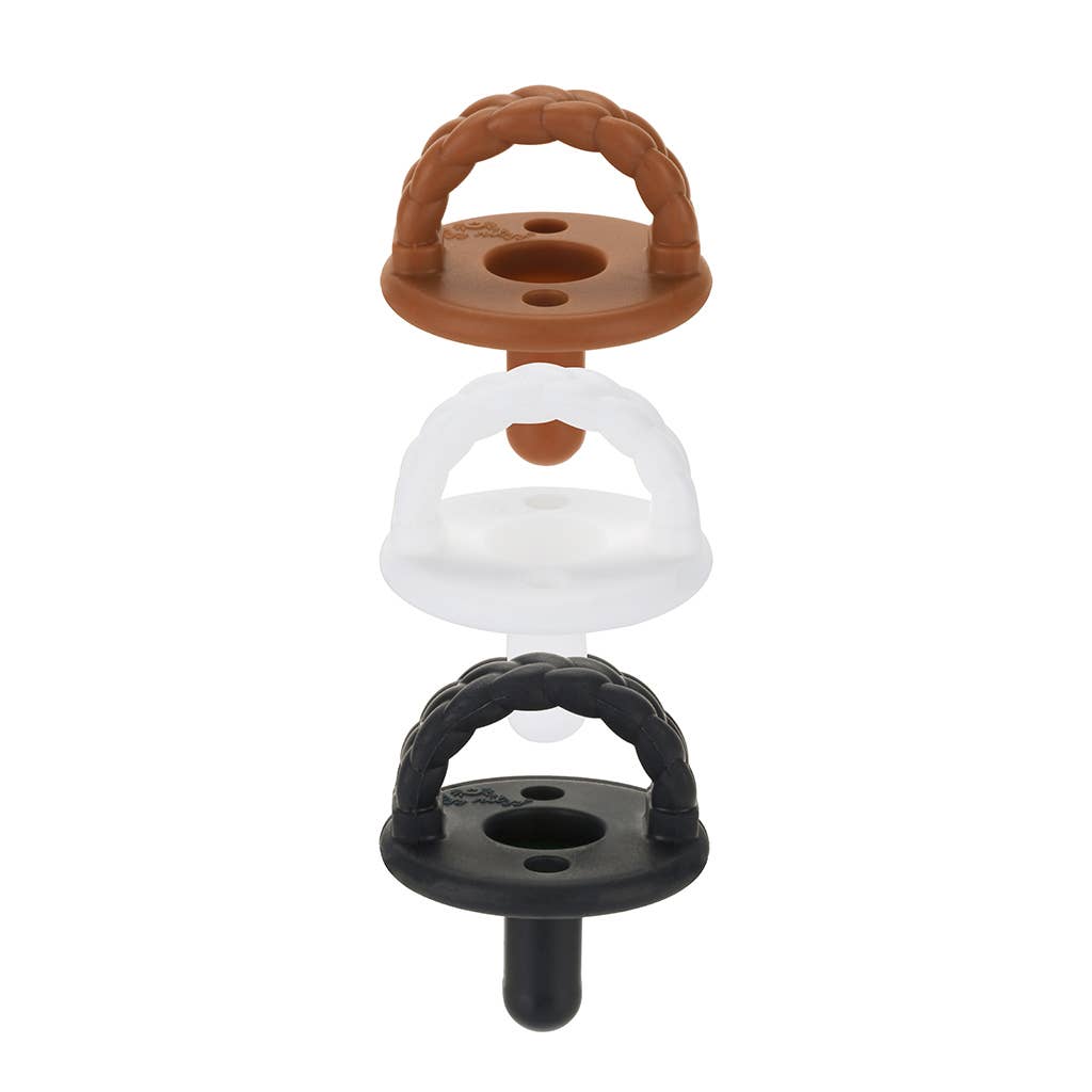 Sweetie Soother™ Silicone Pacifier Set of 3 Coffee & Cream: Coffee & Cream - The Edit LLC