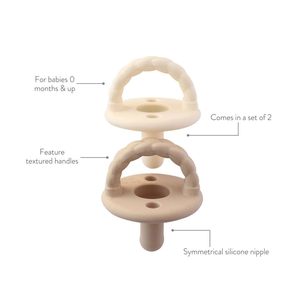 Sweetie Soother™ Silicone Pacifier Set of 3 Coffee & Cream: Coffee & Cream - The Edit LLC