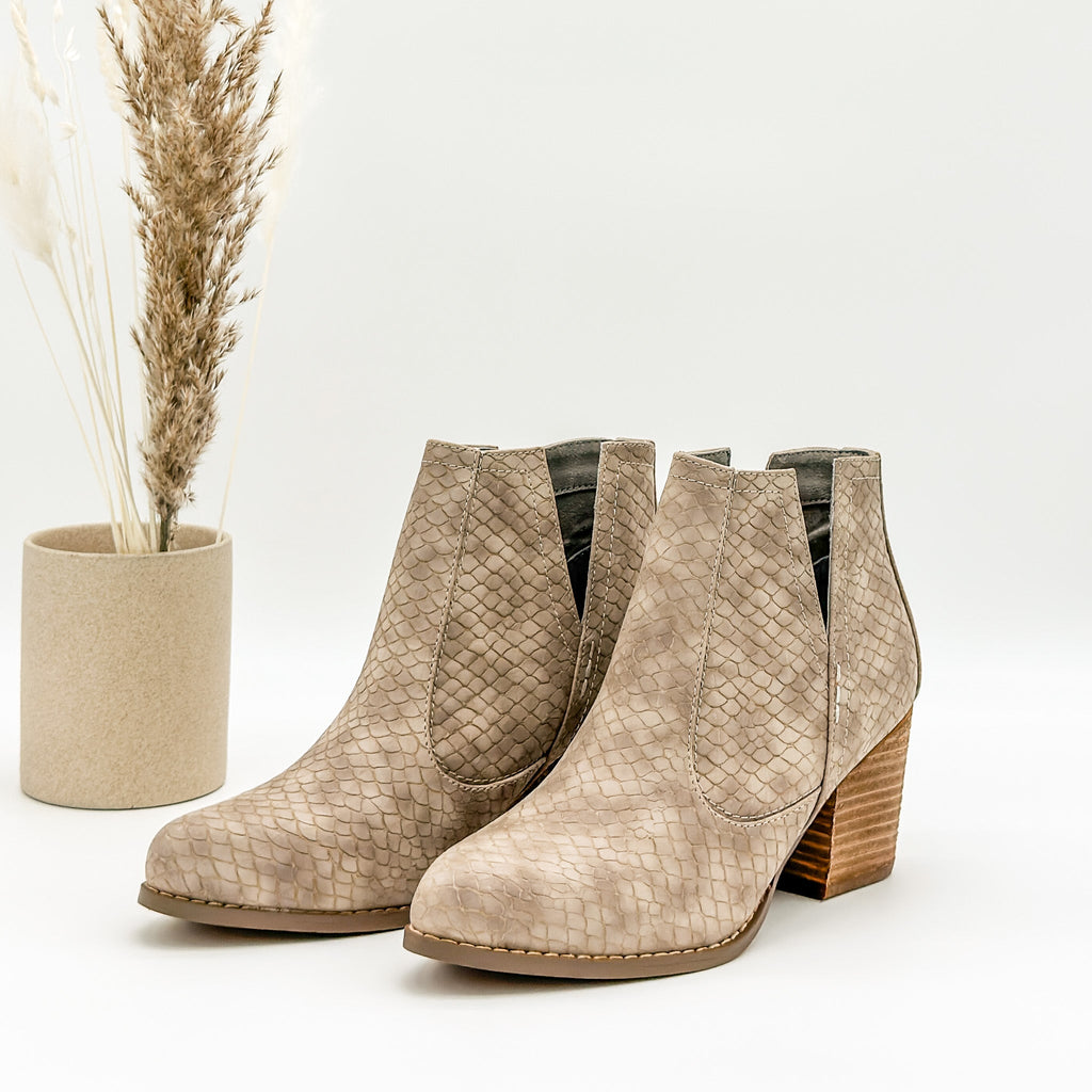 Tarim Bootie in Taupe - The Edit LLC