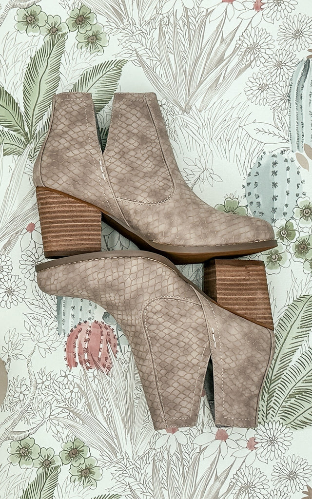 Tarim Bootie in Taupe - The Edit LLC