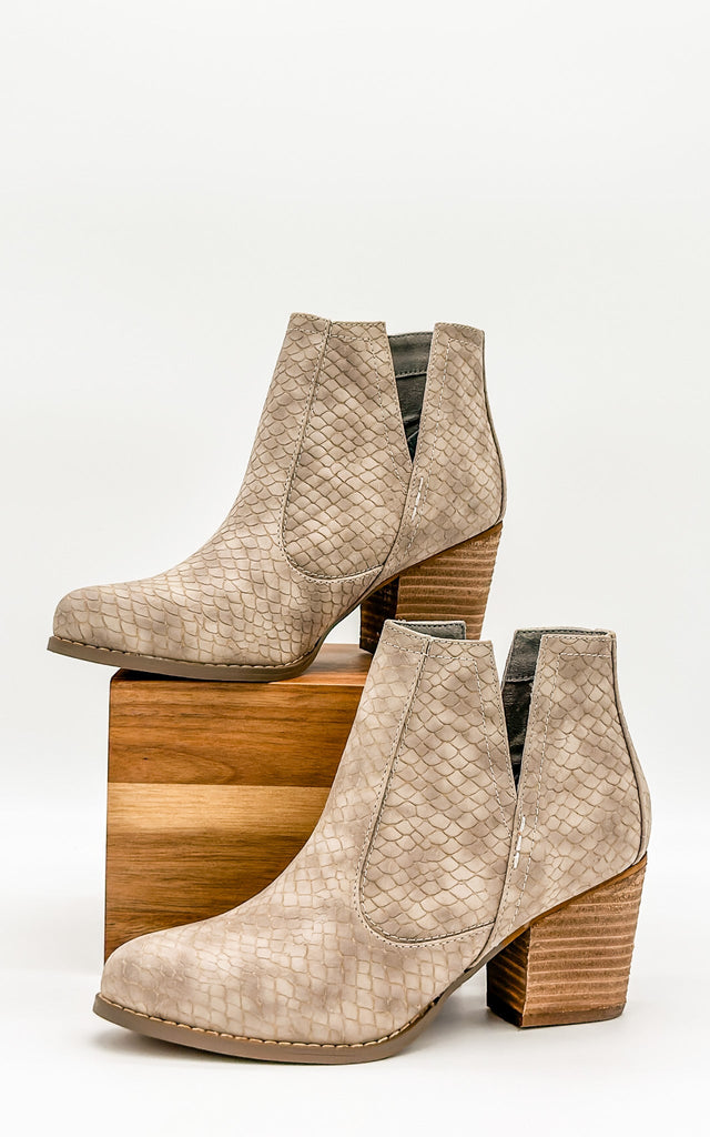 Tarim Bootie in Taupe - The Edit LLC