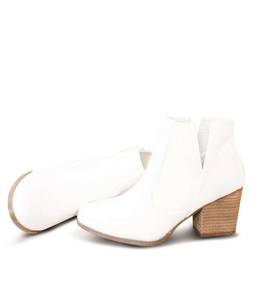 Tarim Bootie in White - The Edit LLC