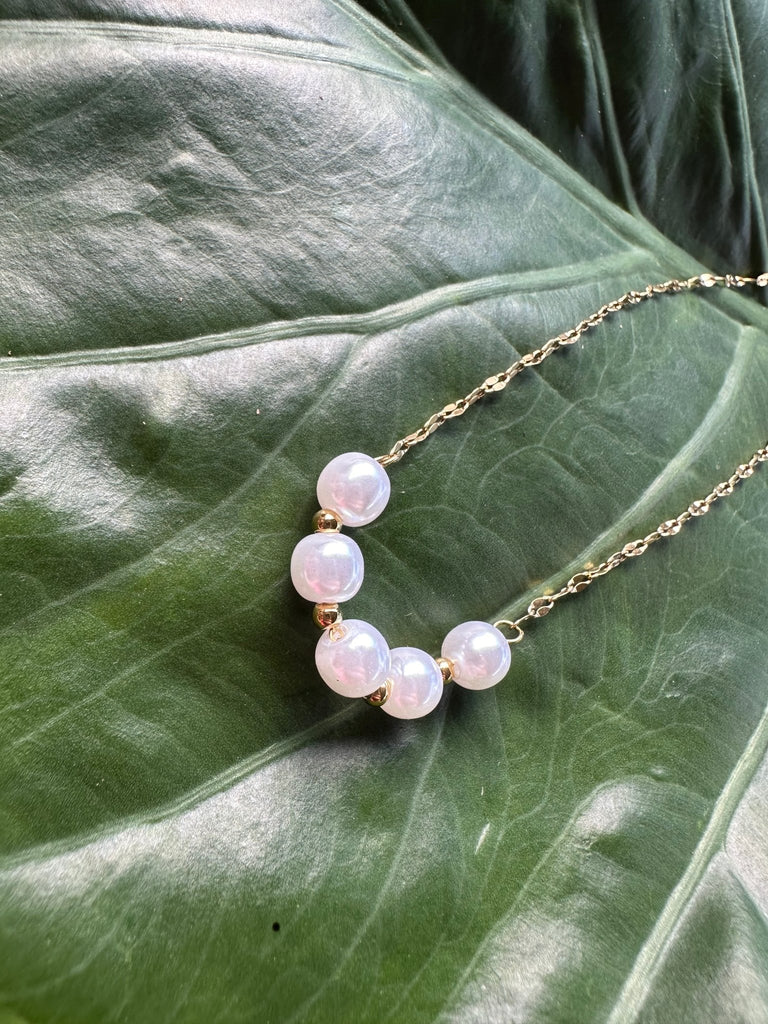 Tarnish Free Classic Pearl Detail Necklace - The Edit LLC