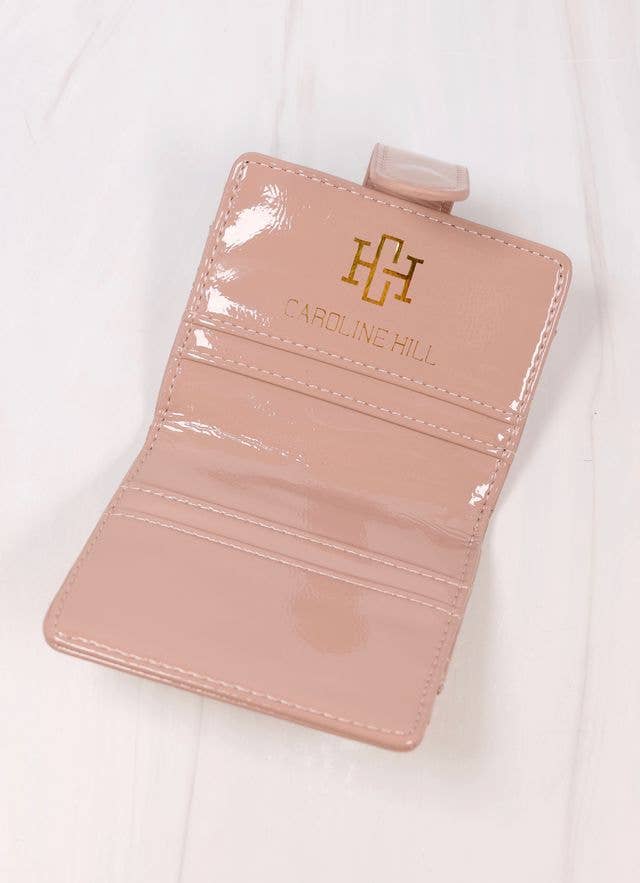 Tate Card Holder Wallet TAUPE PATENT LQ: Default - The Edit LLC