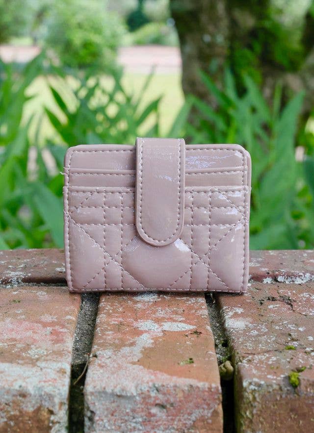 Tate Card Holder Wallet TAUPE PATENT LQ: Default - The Edit LLC