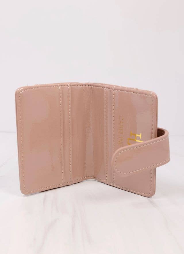 Tate Card Holder Wallet TAUPE PATENT LQ: Default - The Edit LLC